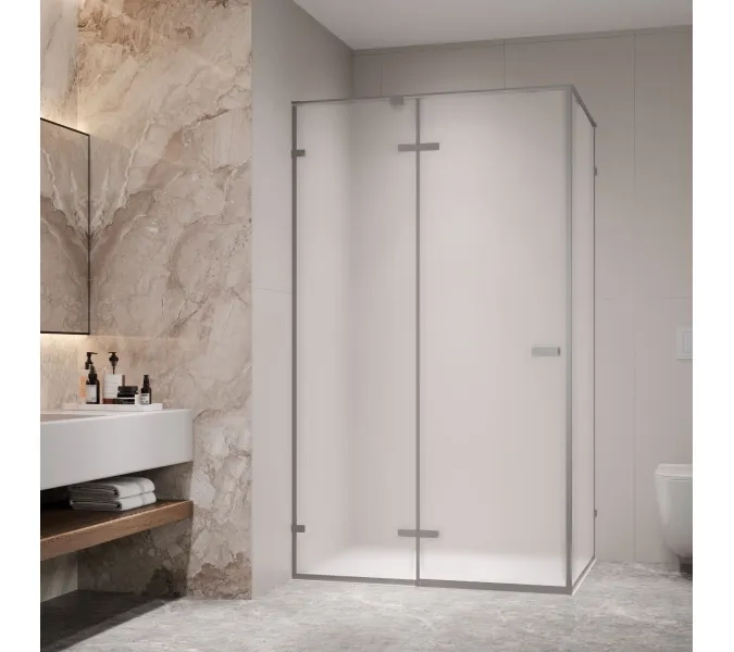 Душевой уголок RGW SV-040Gr матовое/серый, Цвет стекла: матовое, Цвет профиля: Серый, Выбрать размер: 1200x800, изображение 5