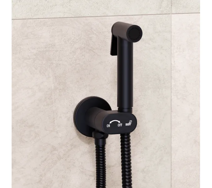 Гигиенический душ со смесителем RGW SP-210B, Выбрать цвет: Черный, изображение 9