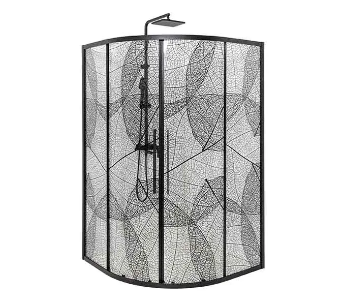 Душевой уголок AvaCan HB 80/90/100/120, Цвет стекла: с рисунком, Цвет профиля: Черный, Выбрать размер: 80х80, изображение 22