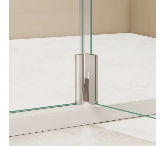 Душевая перегородка RGW WA-054 (WA-010 + Z-072) прозрачное/хром, Цвет стекла: прозрачное, Цвет профиля: Хром, Выбрать размер: 70, изображение 4