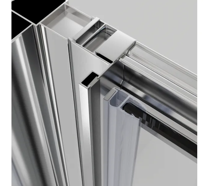 Душевой уголок RGW PA-045 прозрачное/хром, Цвет стекла: прозрачное, Цвет профиля: Хром, Выбрать размер: 100х80, изображение 4