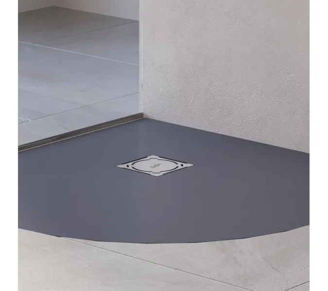 Душевой поддон полукруглый RGW ST/R-G Графит, Выбрать цвет: Графит, Выбрать размер: 1000х1000, изображение 13