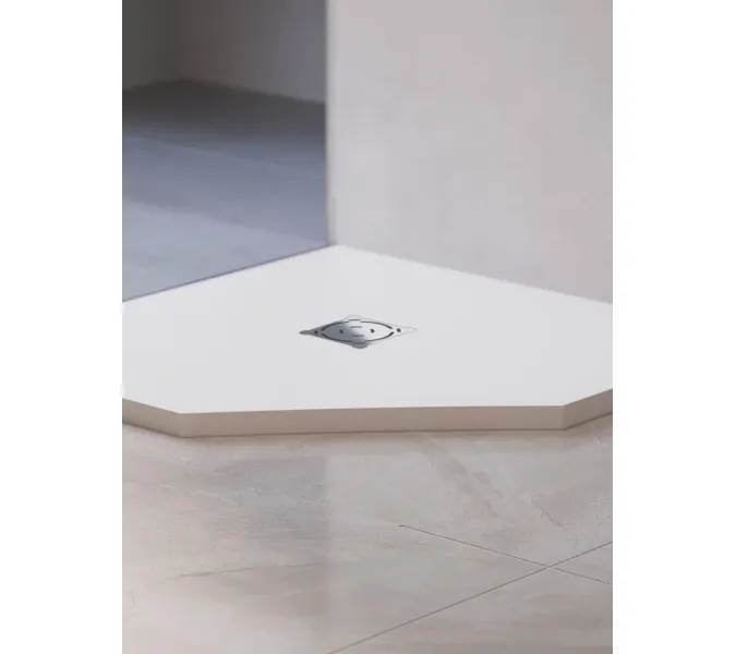 Душевой поддон трапеция RGW ST/T-W Белый, Выбрать цвет: Белый, Выбрать размер: 900x900, изображение 8