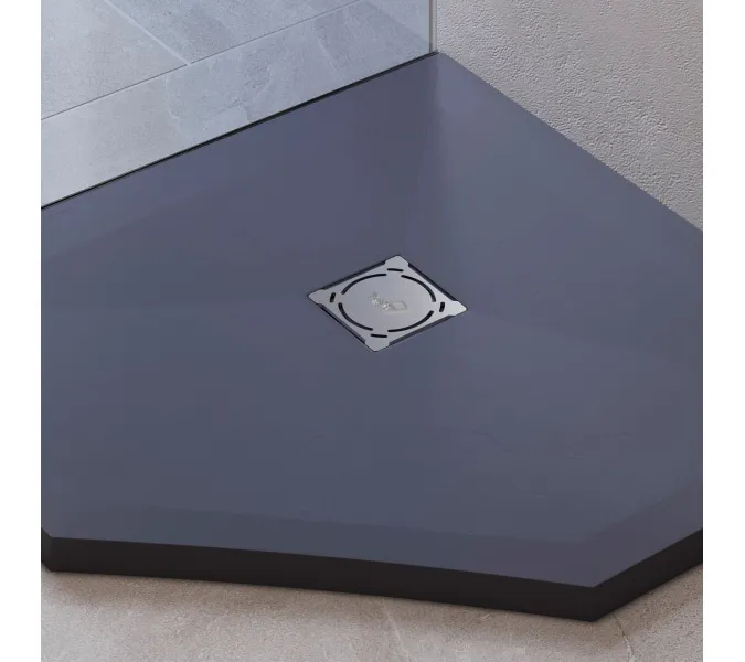 Душевой поддон трапеция RGW ST/T-G Графит, Выбрать цвет: Графит, Выбрать размер: 900x900, изображение 8