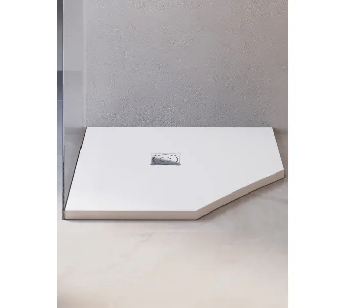 Душевой поддон трапеция RGW ST/T-W Белый, Выбрать цвет: Белый, Выбрать размер: 900x900, изображение 12