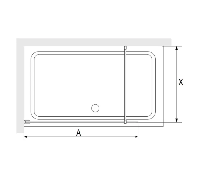 Душевая перегородка RGW WA-12G, Цвет стекла: прозрачное, Цвет профиля (вариация): Золотой, Выбрать размер: 900, изображение 3