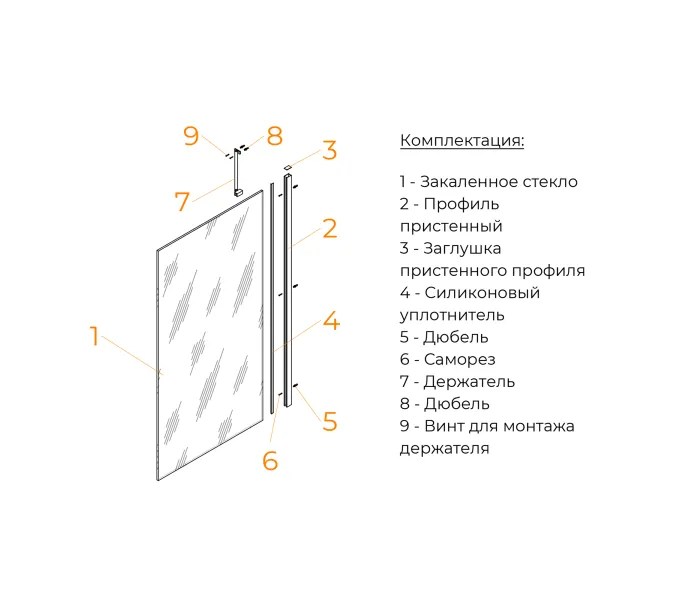 Шторка на ванну RGW SC-151, Цвет стекла: прозрачное, Цвет профиля: Хром, Выбрать размер: 90, изображение 4