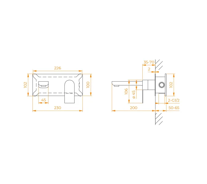 Смеситель встраиваемый с изливом RGW SP-46B, Цвет профиля (вариация): Черный, изображение 67