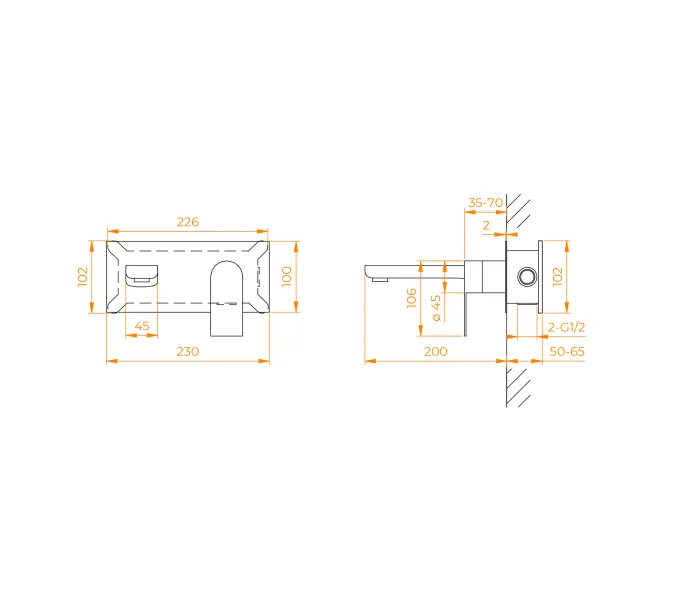 Смеситель встраиваемый с изливом RGW SP-46, Цвет профиля (вариация): Хром, изображение 57