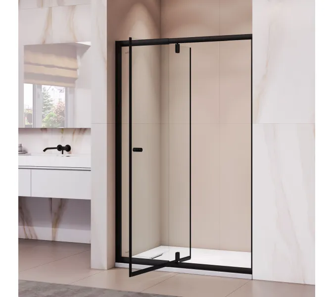 Душевая дверь RGW PA-02B NEW, Цвет стекла: прозрачное, Цвет профиля (вариация): Черный, Выбрать размер: 80, изображение 6