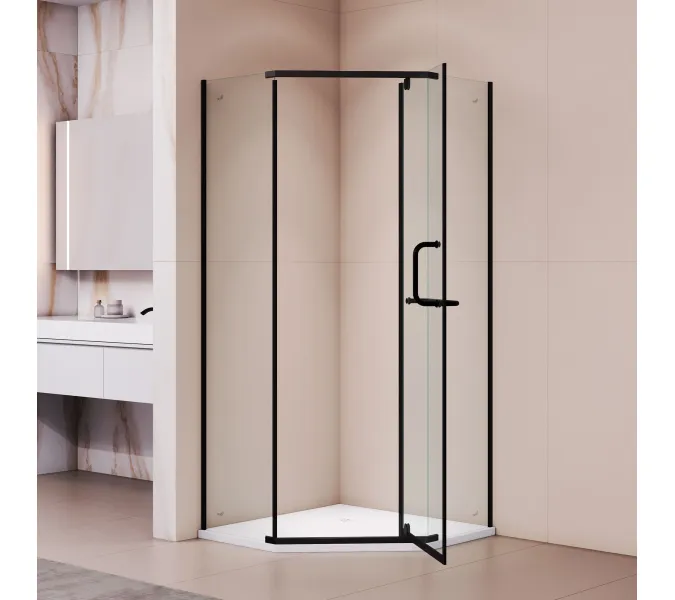 Душевой уголок RGW PA-081B, Цвет стекла: прозрачное, Цвет профиля (вариация): Черный, Выбрать размер: 120х120, изображение 6