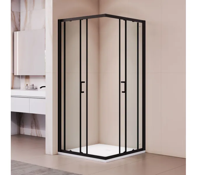 Душевой уголок RGW PA-030B, Цвет стекла: прозрачное, Цвет профиля (вариация): Черный, Выбрать размер: 90х90, изображение 6