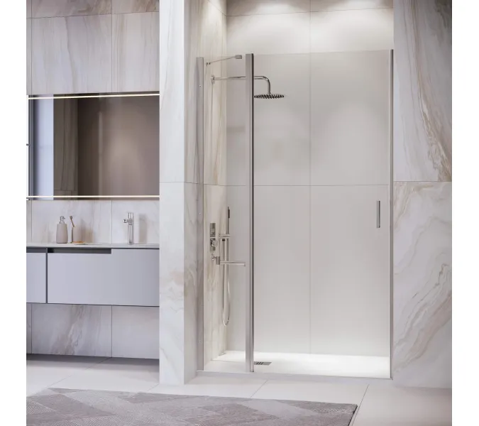 Душевая дверь RGW LE-004, Цвет стекла: прозрачное, Цвет профиля (вариация): Хром, Выбрать размер: 100, изображение 6