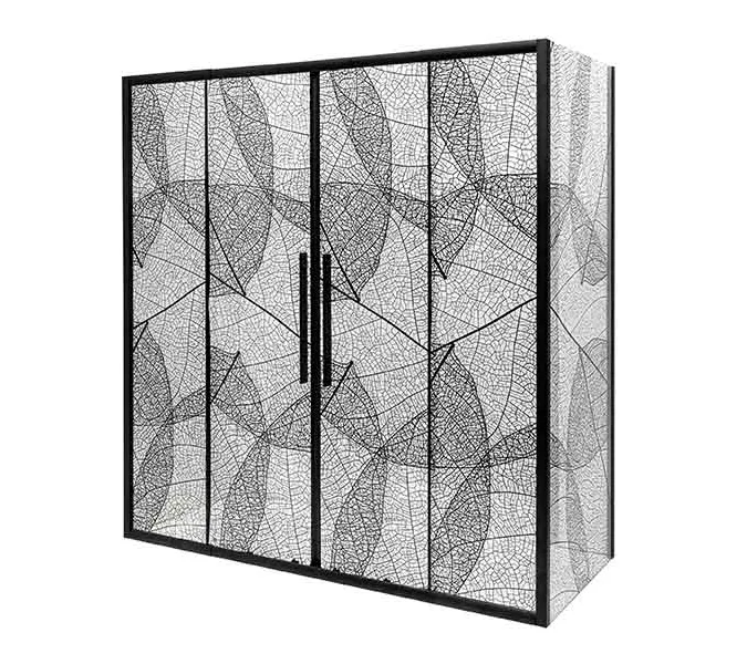 Душевой уголок AvaCan FB2  с рисунком/черный, Цвет стекла: с рисунком, Цвет профиля: Черный, Выбрать размер: 170-190х90, изображение 16