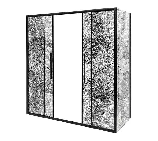 Душевой уголок AvaCan FB2  с рисунком/черный, Цвет стекла: с рисунком, Цвет профиля: Черный, Выбрать размер: 170-190х90, изображение 35