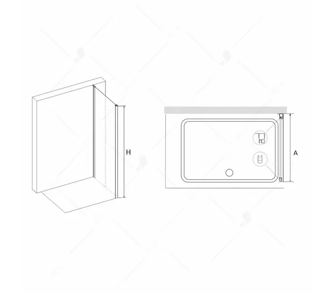 Боковая панель RGW Z-12, Цвет стекла: прозрачное, Цвет профиля: Хром, Выбрать размер: 70, изображение 8