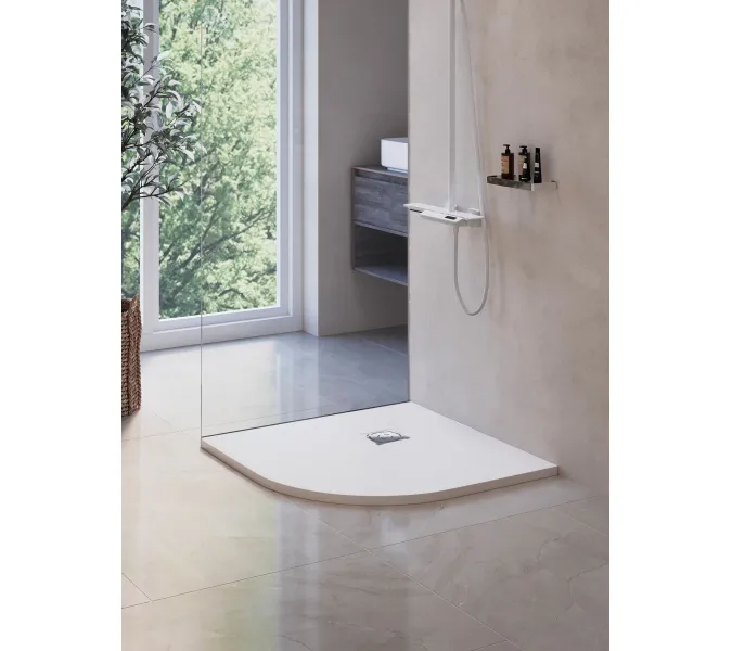 Душевой поддон полукруглый RGW ST/R-W Белый, Выбрать цвет: Белый, Выбрать размер: 900х900, изображение 5