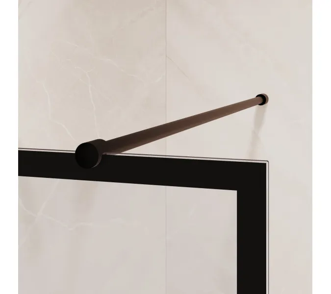 Душевая перегородка RGW WA-017B, Цвет стекла: прозрачное, Цвет профиля (вариация): Черный, Выбрать размер: 120, изображение 3