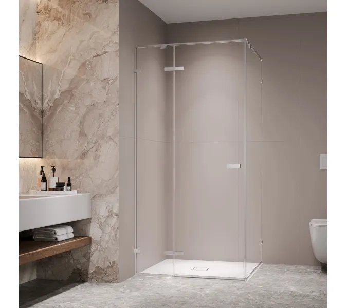 Душевой уголок RGW SV-030 прозрачное/хром, Цвет стекла: прозрачное, Цвет профиля: Хром, Выбрать размер: 1000x1000, изображение 2