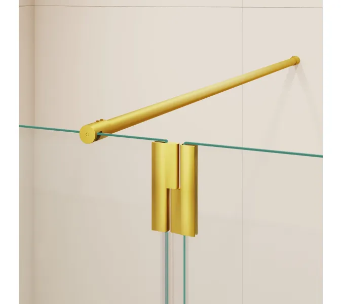 Душевая перегородка RGW WA-054Gb (WA-010Gb + Z-072Gb) прозрачное/золото, Цвет стекла: прозрачное, Цвет профиля: Золото, Выбрать размер: 70, изображение 5