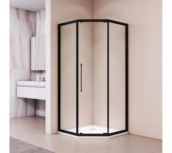 Душевой уголок RGW PA-86B, Цвет стекла: прозрачное, Цвет профиля (вариация): Черный, Выбрать размер: 900x900, изображение 9