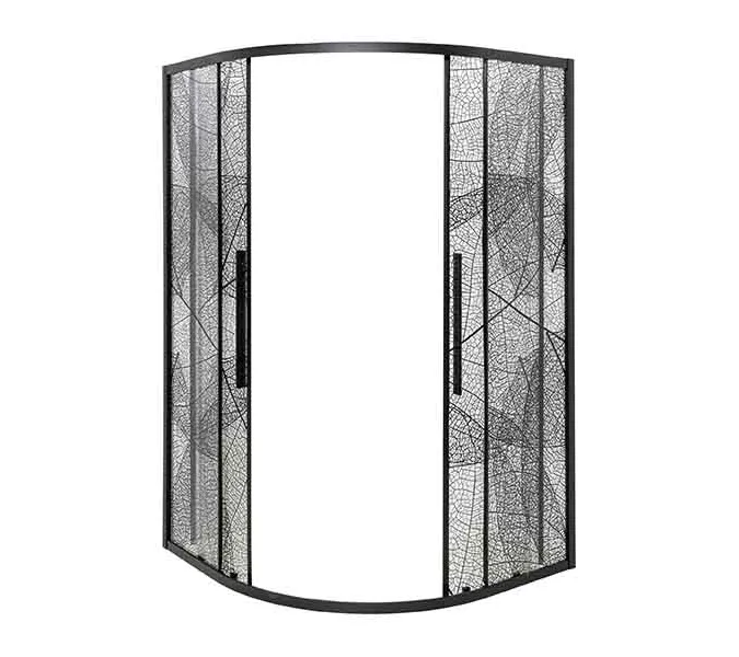 Душевой уголок AvaCan HB 80/90/100/120, Цвет стекла: с рисунком, Цвет профиля: Черный, Выбрать размер: 80х80, изображение 16