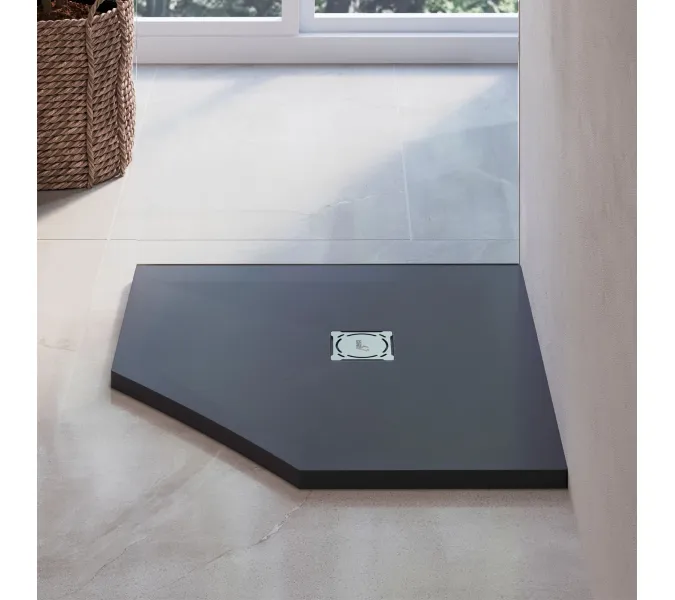 Душевой поддон трапеция RGW ST/T-G Графит, Выбрать цвет: Графит, Выбрать размер: 900x900, изображение 7