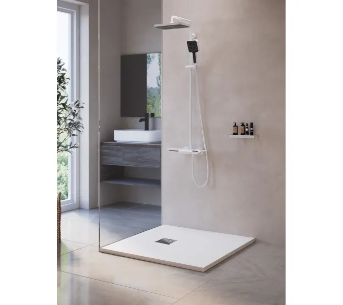 Душевой поддон квадратный RGW ST-W Белый, Выбрать цвет: Белый, Выбрать размер: 800x800, изображение 2