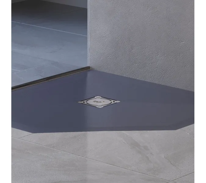 Душевой поддон трапеция RGW ST/T-G Графит, Выбрать цвет: Графит, Выбрать размер: 900x900, изображение 11