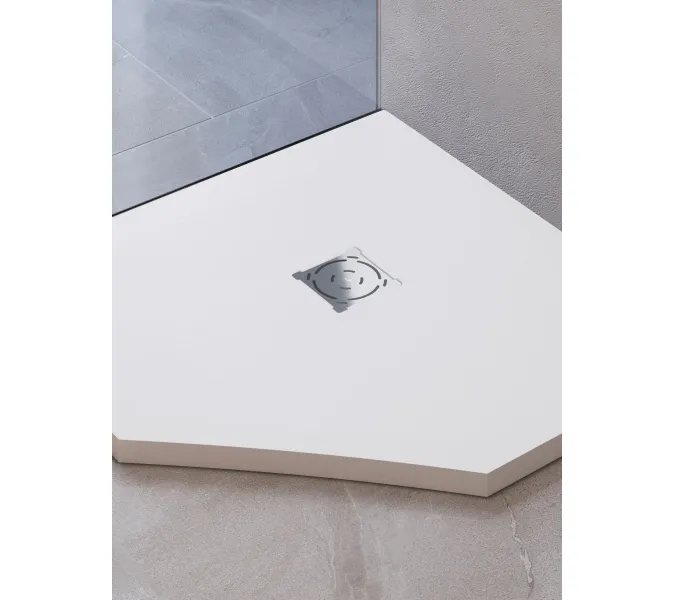 Душевой поддон трапеция RGW ST/T-W Белый, Выбрать цвет: Белый, Выбрать размер: 900x900, изображение 7