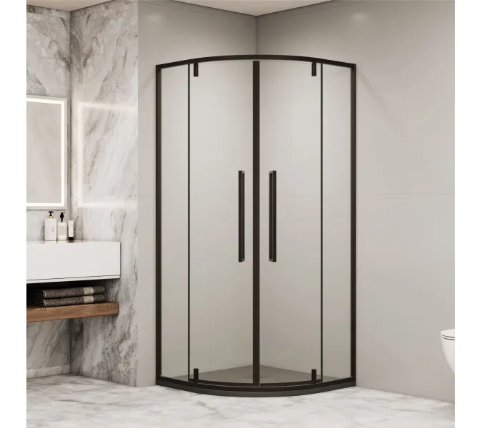 Душевой уголок RGW SV-53B прозрачное/черный, Цвет стекла: прозрачное, Цвет профиля: Черный, Выбрать размер: 800x800, изображение 2