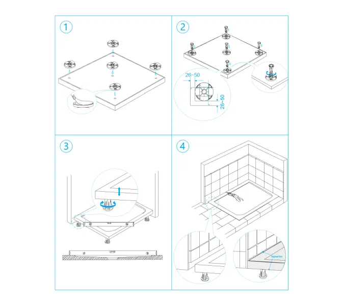 Душевой поддон асимметричный RGW ST/AL-G Графит, Выбрать цвет: Графит, Выбрать размер: 900х1200, Ориентация: Левая, изображение 4