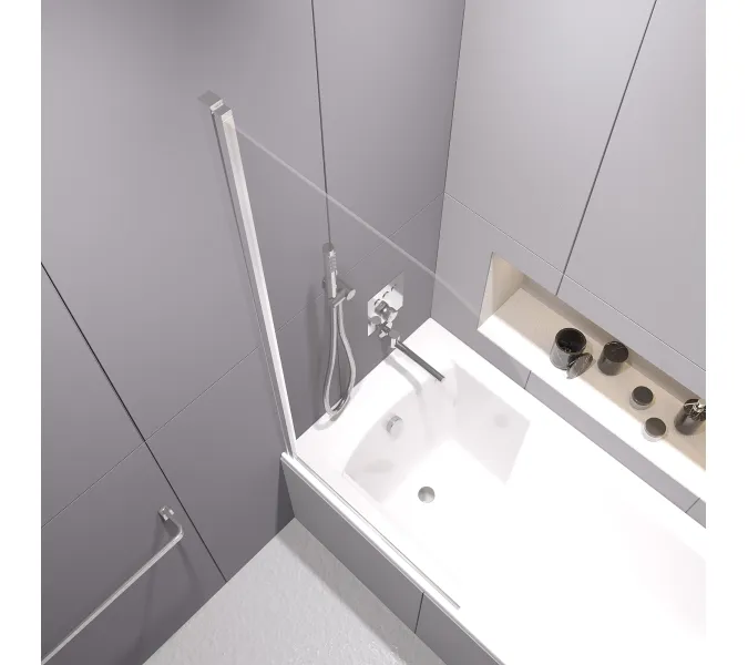 Шторка на ванну RGW SC-109, Цвет стекла: прозрачное, Цвет профиля (вариация): Хром, Выбрать размер: 70, изображение 8