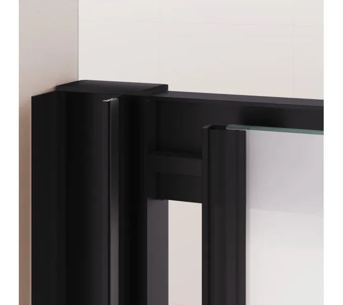 Душевая дверь RGW PA-016B, Цвет стекла: матовое, Цвет профиля (вариация): Черный, Выбрать размер: 120, изображение 8