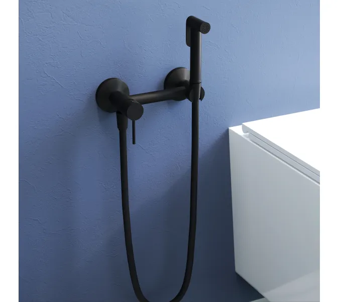 Гигиенический душ со смесителем RGW SP-215B, Выбрать цвет: Черный, изображение 8