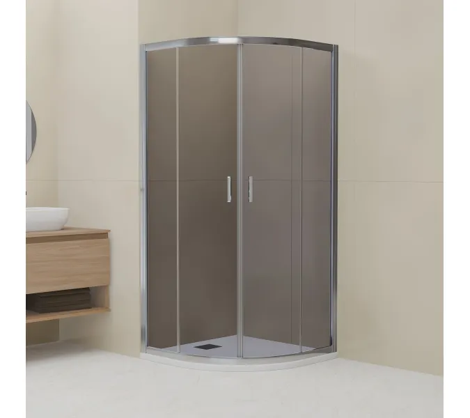 Душевой уголок RGW CL-56 тонированное/хром, Цвет стекла: тонированное, Цвет профиля: Хром, Выбрать размер: 900x900, изображение 3