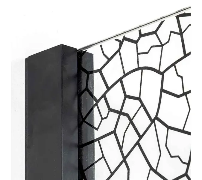 Душевая перегородка AvaCan MB100/110/120, Цвет стекла: с рисунком, Цвет профиля: Черный, Выбрать размер: 120, изображение 80