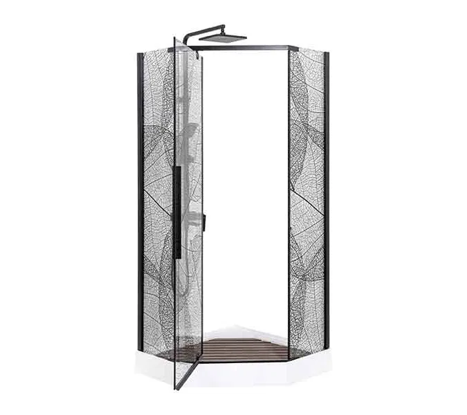 Душевой уголок AvaCan PB 90/100, Цвет стекла: с рисунком, Цвет профиля: Черный, Выбрать размер: 90х90, изображение 25