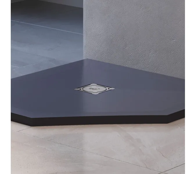 Душевой поддон трапеция RGW ST/T-G Графит, Выбрать цвет: Графит, Выбрать размер: 900x900, изображение 9