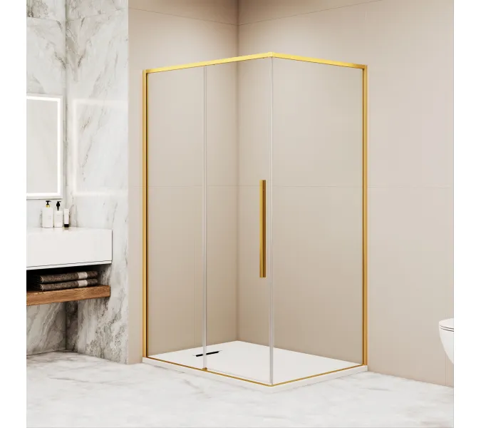 Душевой уголок RGW SV-42G прозрачное/золото, Цвет стекла: прозрачное, Цвет профиля: Золото, Выбрать размер: 900x1000, изображение 11