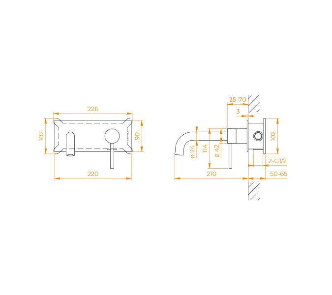 Смеситель с изливом встраиваемый RGW SP-45-11B, изображение 82