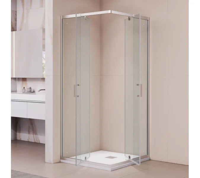 Душевой уголок RGW PA-038, Цвет стекла: прозрачное, Цвет профиля (вариация): Хром, Выбрать размер: 90*90, изображение 3