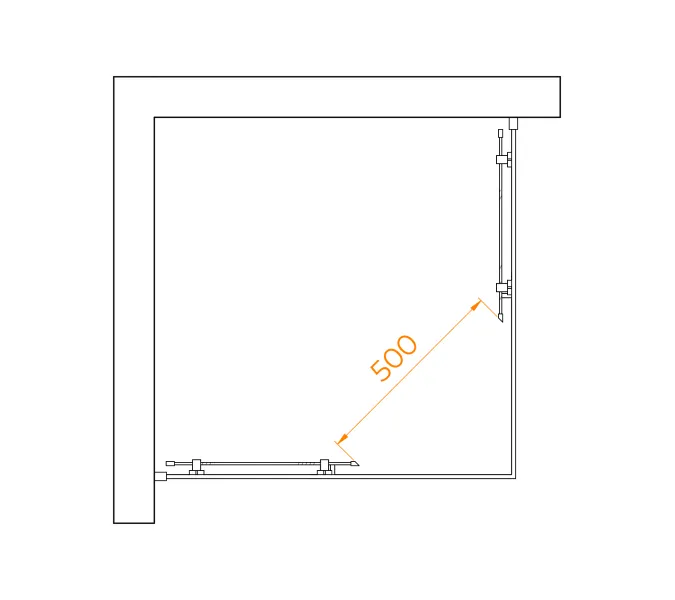 Душевой уголок RGW PA-030B, Цвет стекла: прозрачное, Цвет профиля (вариация): Черный, Выбрать размер: 90х90, изображение 46