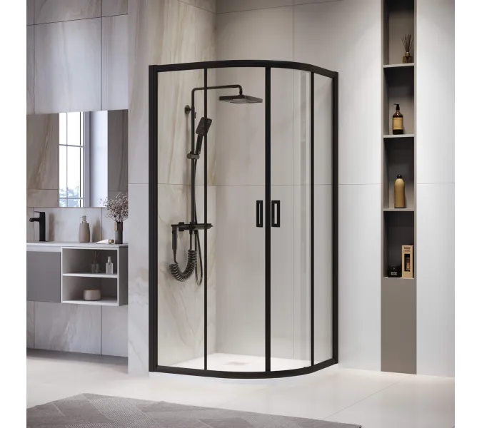 Душевой уголок RGW PA-52B, Цвет стекла: прозрачное, Цвет профиля (вариация): Черный, Выбрать размер: 90x90, изображение 11