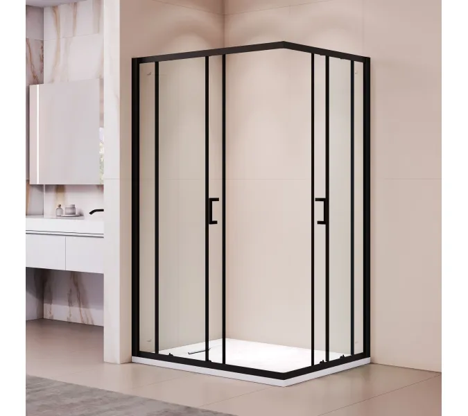 Душевой уголок RGW PA-040B, Цвет стекла: прозрачное, Цвет профиля (вариация): Черный, Выбрать размер: 800x1000, изображение 16