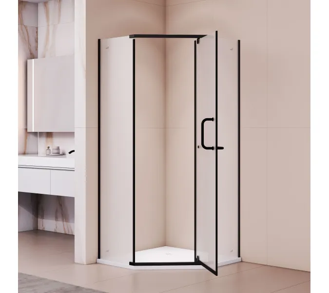 Душевой уголок RGW PA-081B матовое, Цвет стекла: матовое-сатинат, Цвет профиля (вариация): Черный, Выбрать размер: 120х120, изображение 10