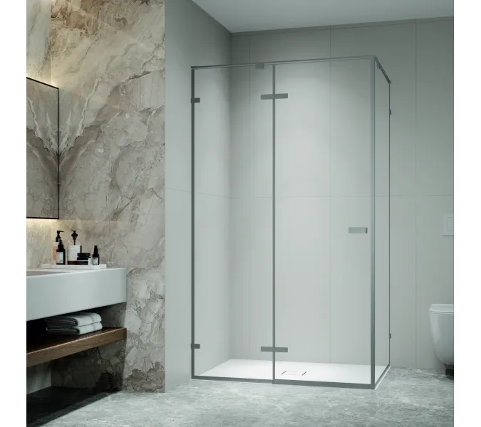 Душевой уголок RGW SV-040Gr  прозрачное/серый, Цвет стекла: прозрачное, Цвет профиля: Серый, Выбрать размер: 1200x1000, изображение 12