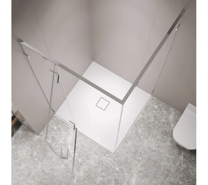 Душевой уголок RGW SV-030 прозрачное/хром, Цвет стекла: прозрачное, Цвет профиля: Хром, Выбрать размер: 1000x1000, изображение 3