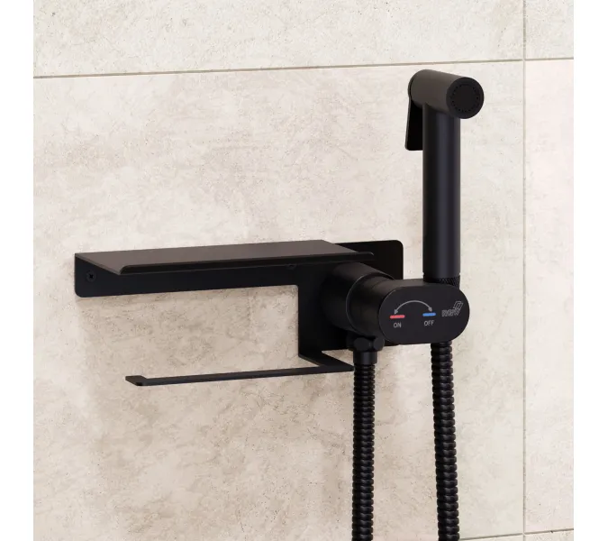 Гигиенический душ со смесителем RGW SP-221B, Выбрать цвет: Черный, изображение 18