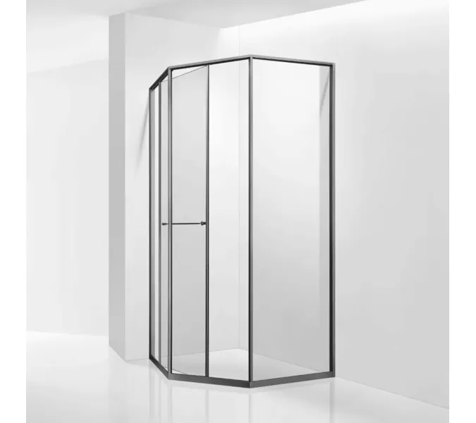 Душевой уголок RGW SV-82Gr "L/R" прозрачное/серый, Цвет стекла: прозрачное, Цвет профиля: Серый, Выбрать размер: 900x900, Ориентация: левый сдвиг, изображение 15